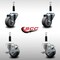 Service Caster 3'' SS Thermoplastic Rubber Wheel Swivel 7/8'' Expanding Stem Caster Set 2 Brakes, 4PK SCC-SSEX20S314-TPRB-2-TLB-2-78 - alternate 3
